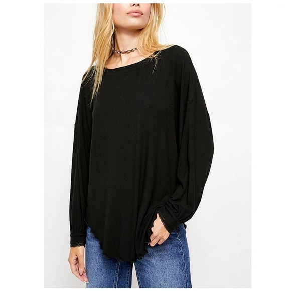 Free People Shimmy Shake Top in Black size Small NWT - Picture 4 of 9